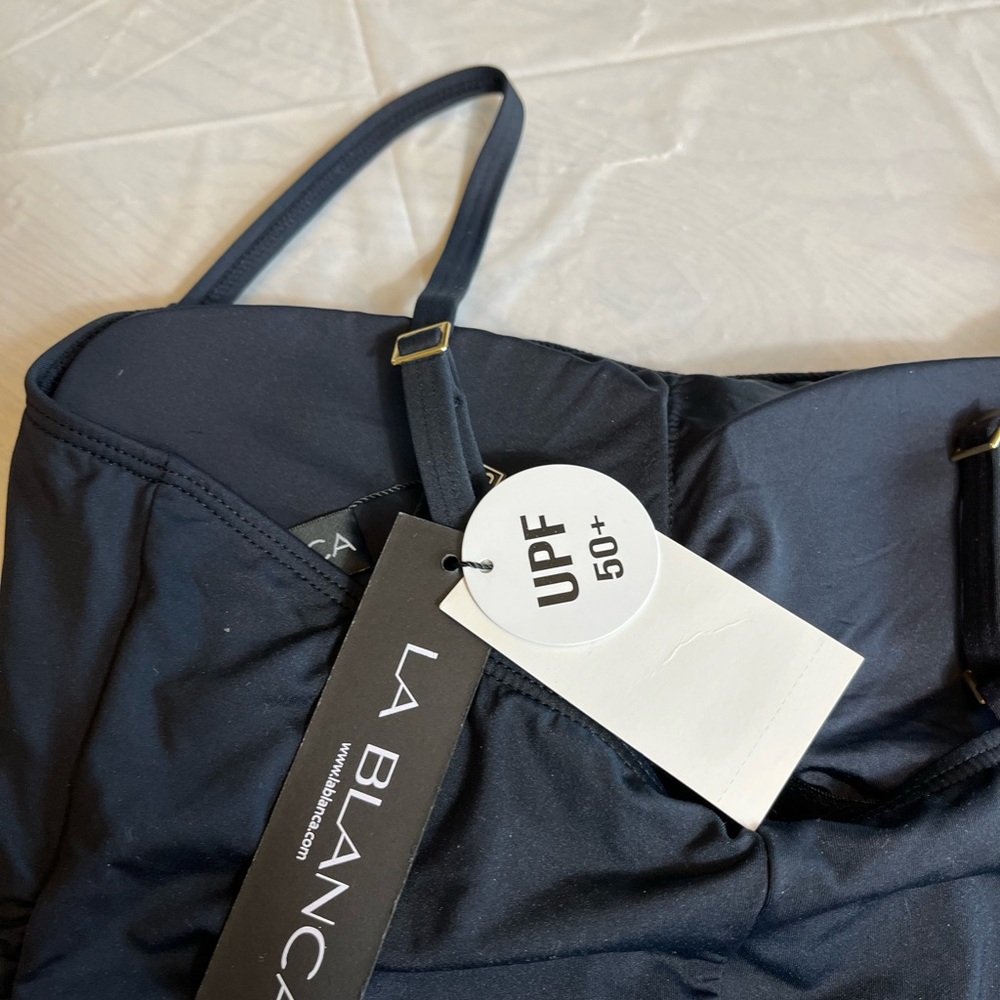 Black One-Piece Swimsuit. Rushing for a slimming effect. - Picture 4 of 7